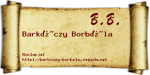Barkóczy Borbála névjegykártya