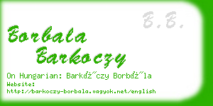 borbala barkoczy business card